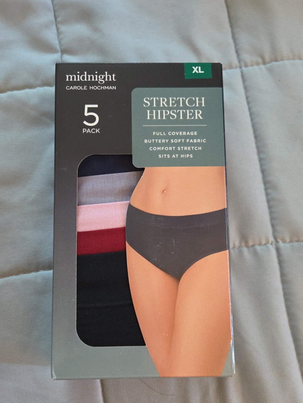 Hanes Stretch Hipster Underwear Pack - Teal, Black, Gray, Pink